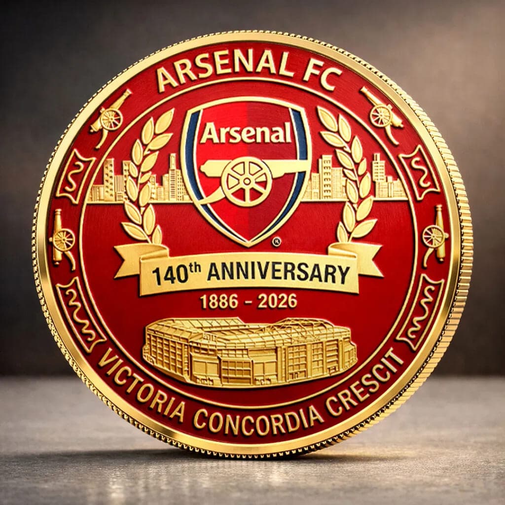 Arsenal FC 140th Anniversary 1886-2026 Commemorative Coin - Image 1