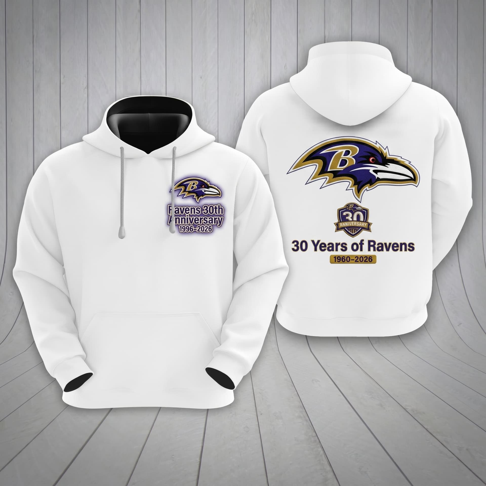 Baltimore Ravens 30th Anniversary Hoodie - Image 1