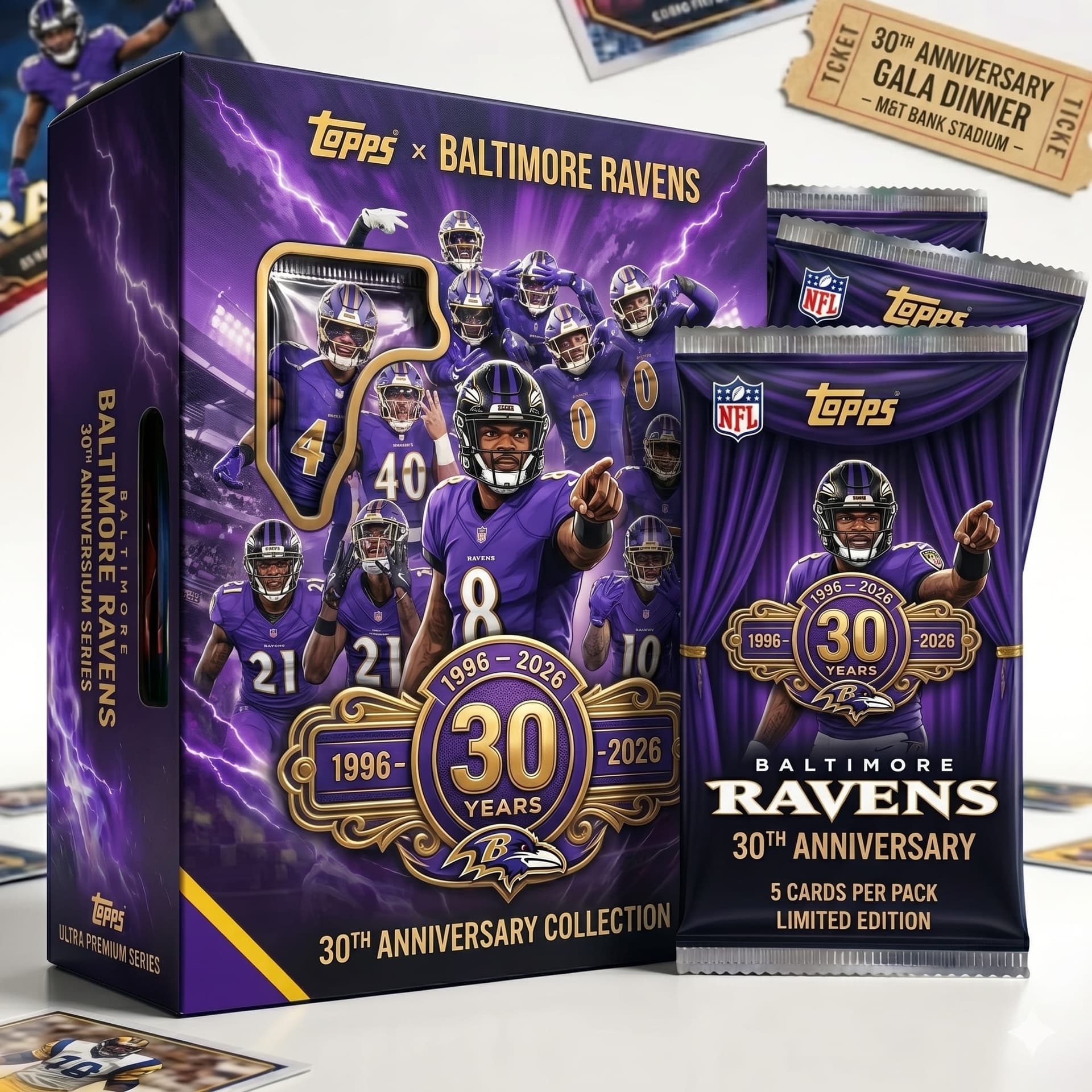 Baltimore Ravens 30th Anniversary Trading Cards - Image 1