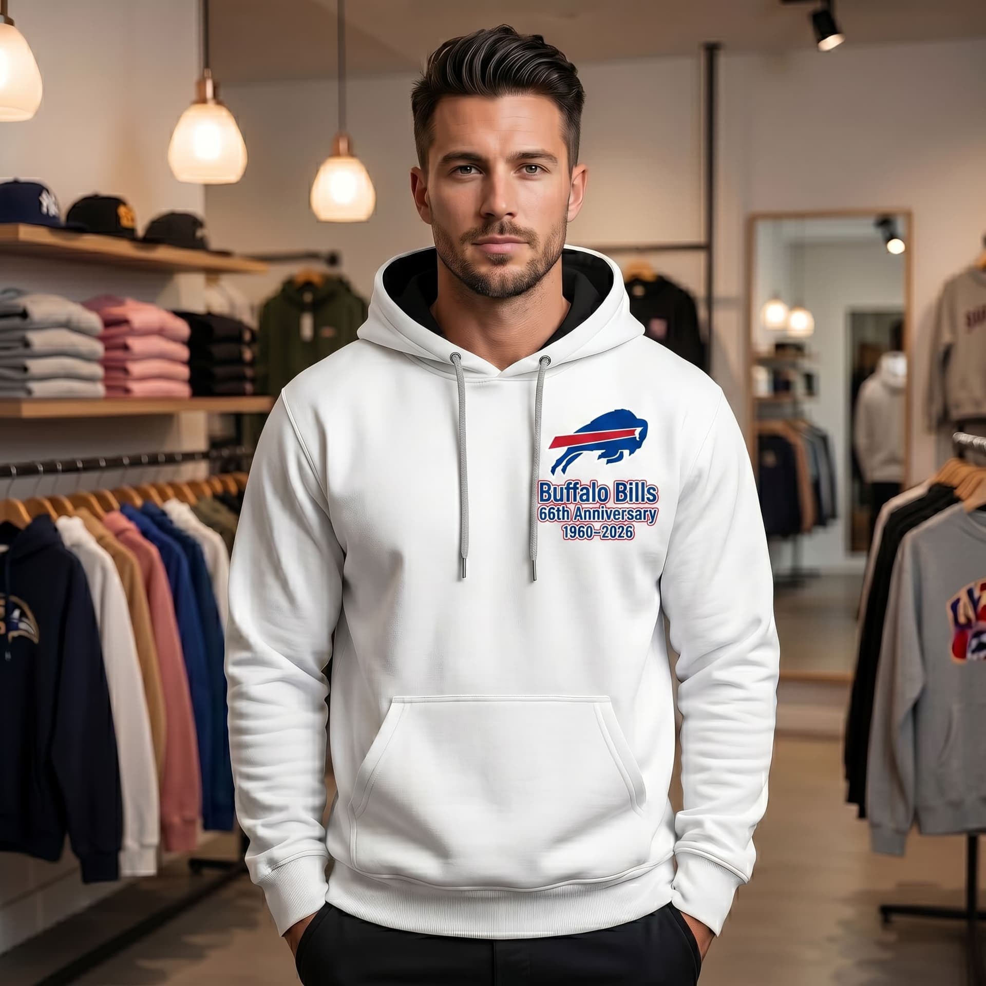 Buffalo Bills 66th Anniversary 1960-2026 Hoodie - Image 2