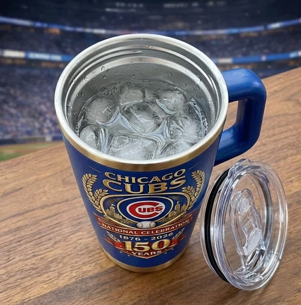 Chicago Cubs 150th Anniversary National Celebration Tumbler with Handle - Image 2