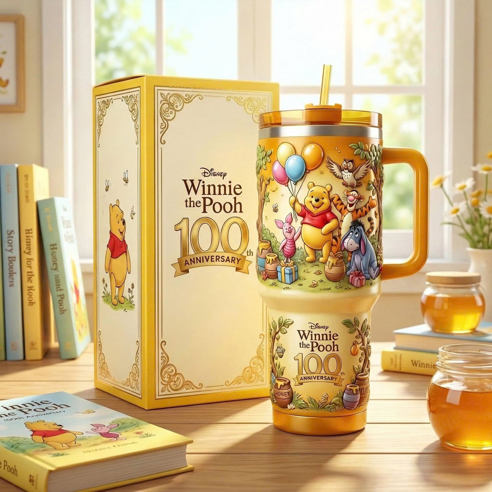 Disney Winnie the Pooh 100th Anniversary Tumbler - Image 1