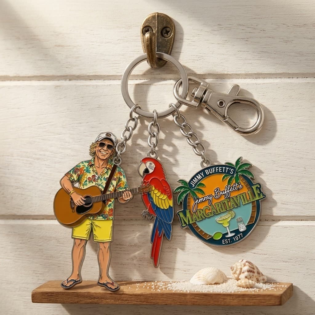 Jimmy Buffett's Margaritaville Est. 1977 Multi Charm Keychain - Image 2