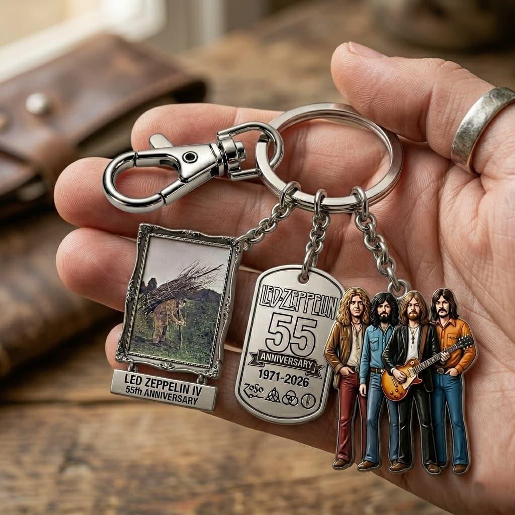 Led Zeppelin IV 55th Anniversary 1971-2026 Commemorative Keychain - Image 1
