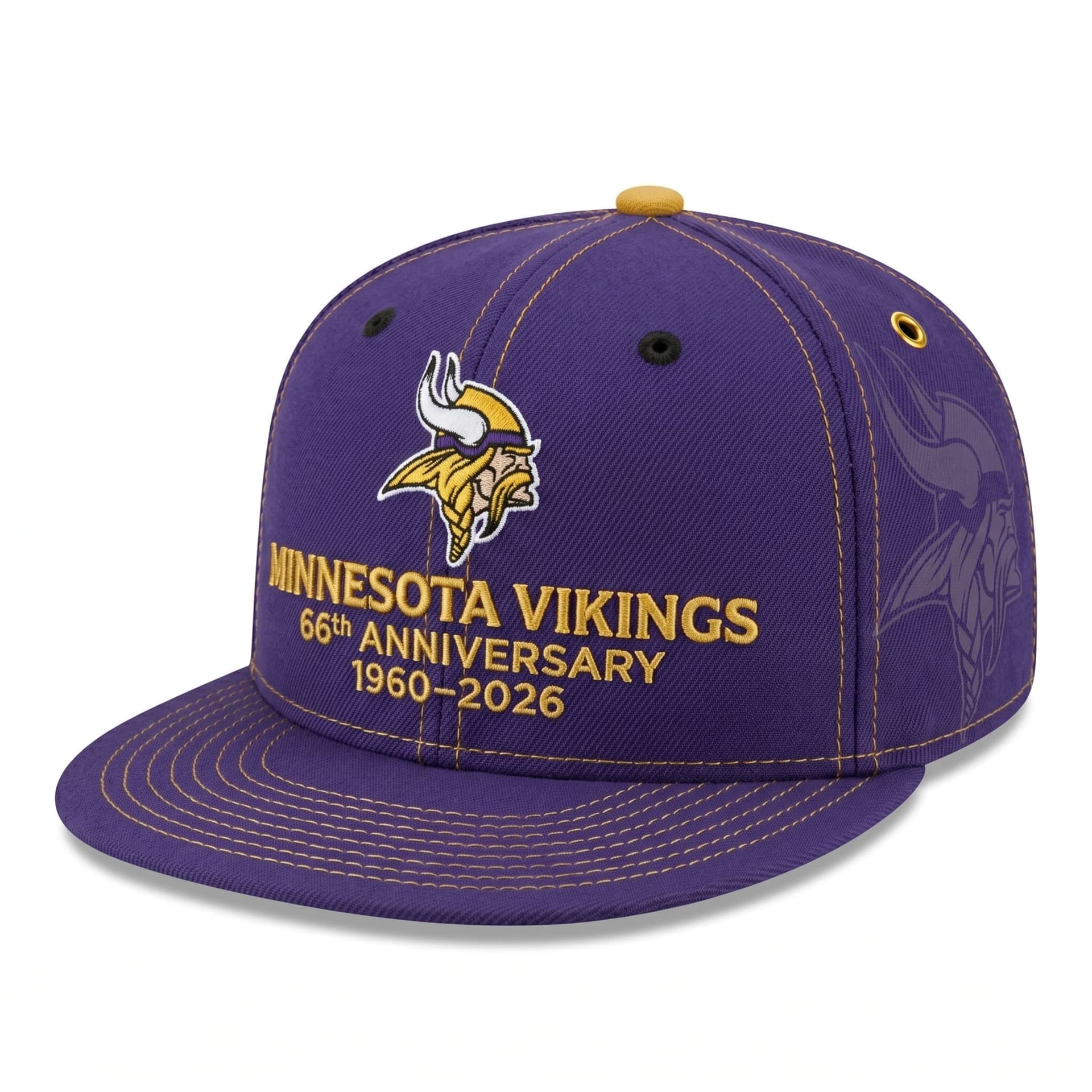 Minnesota Vikings 66th Anniversary 1960-2026 Cap - Image 1