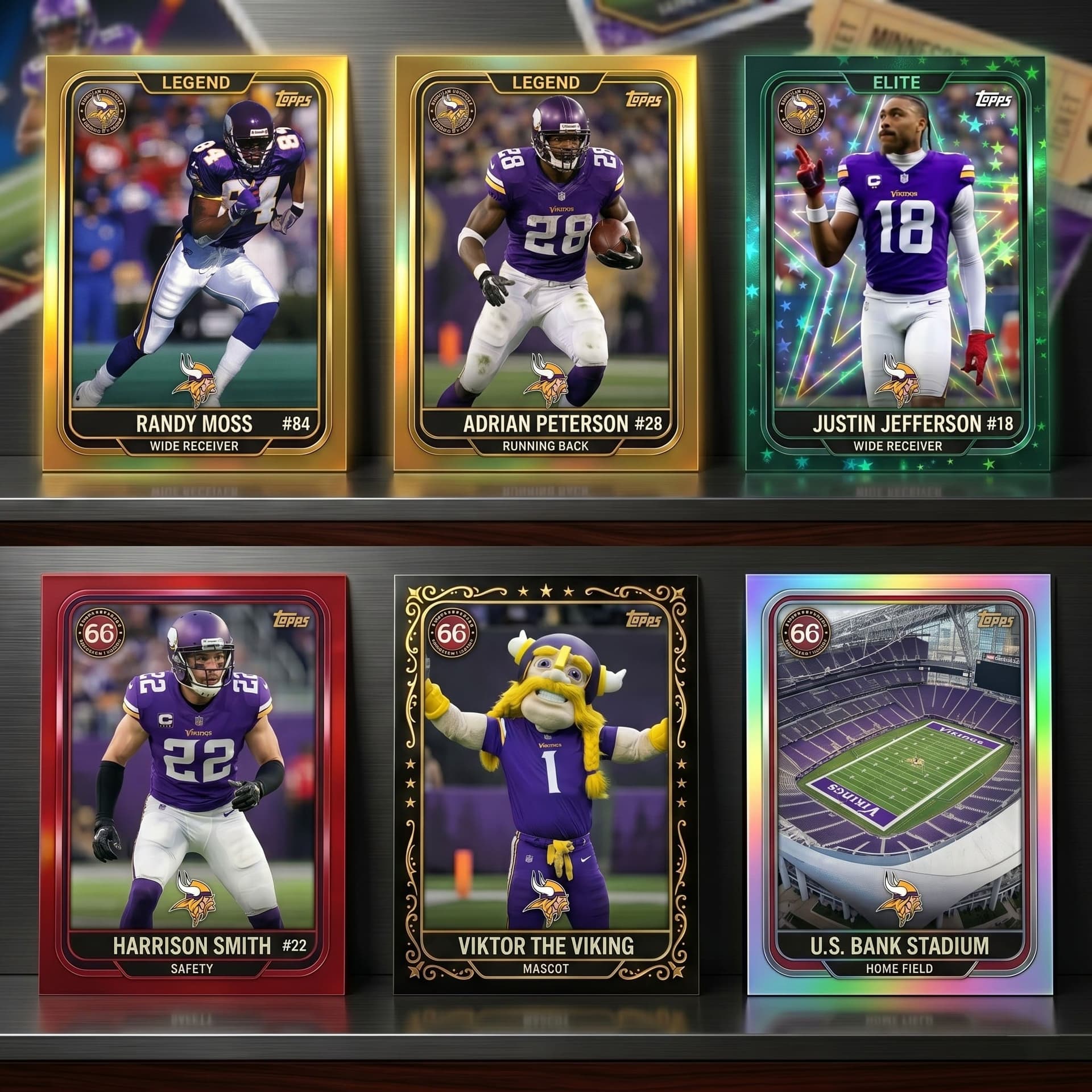 Minnesota Vikings 66th Anniversary Trading Cards - Image 2