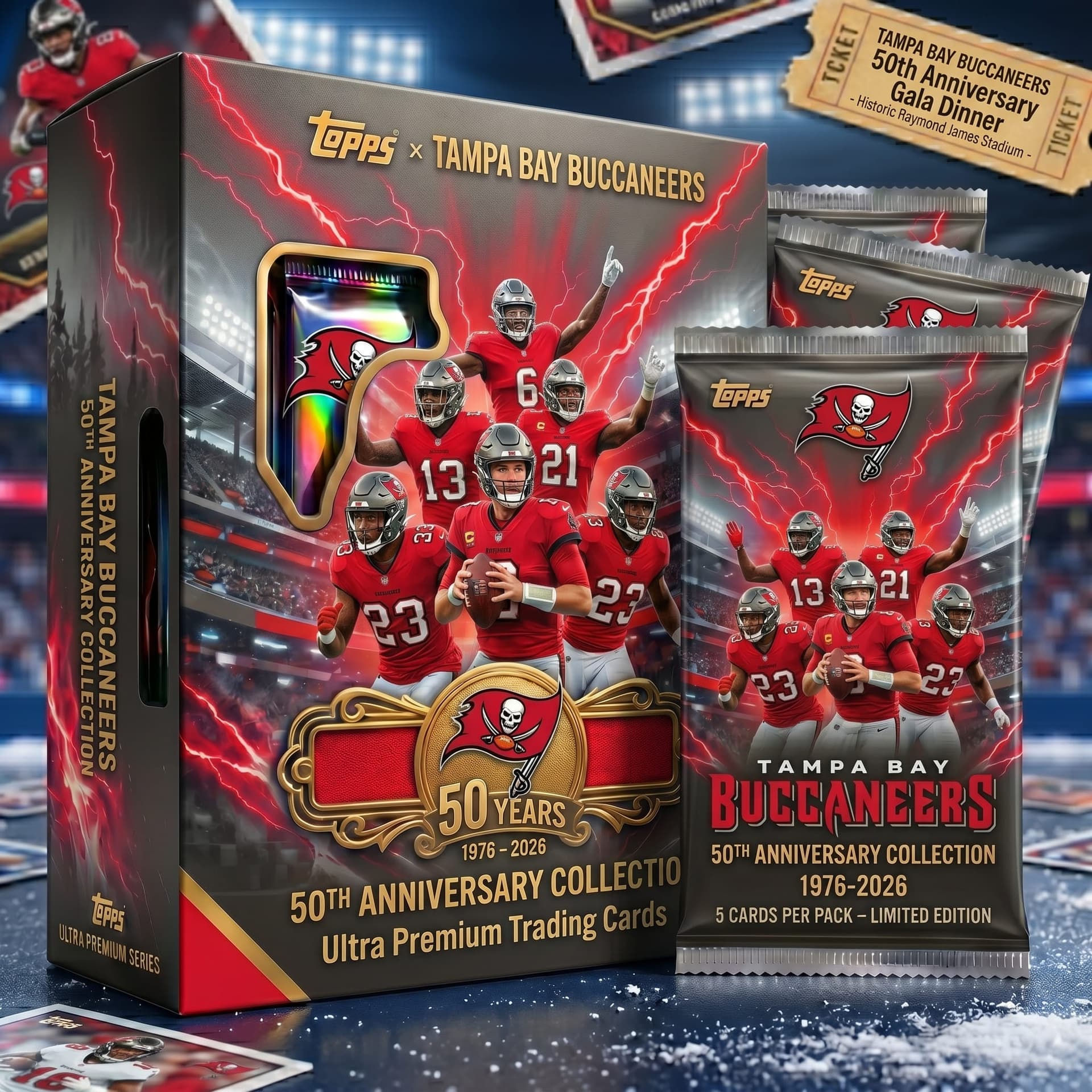 Tampa Bay Buccaneers 50th Anniversary Trading Cards - Image 1