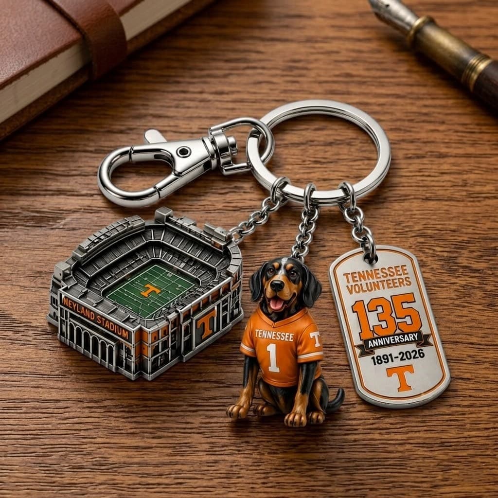 Tennessee Volunteers 135th Anniversary Neyland Stadium Keychain - Image 3