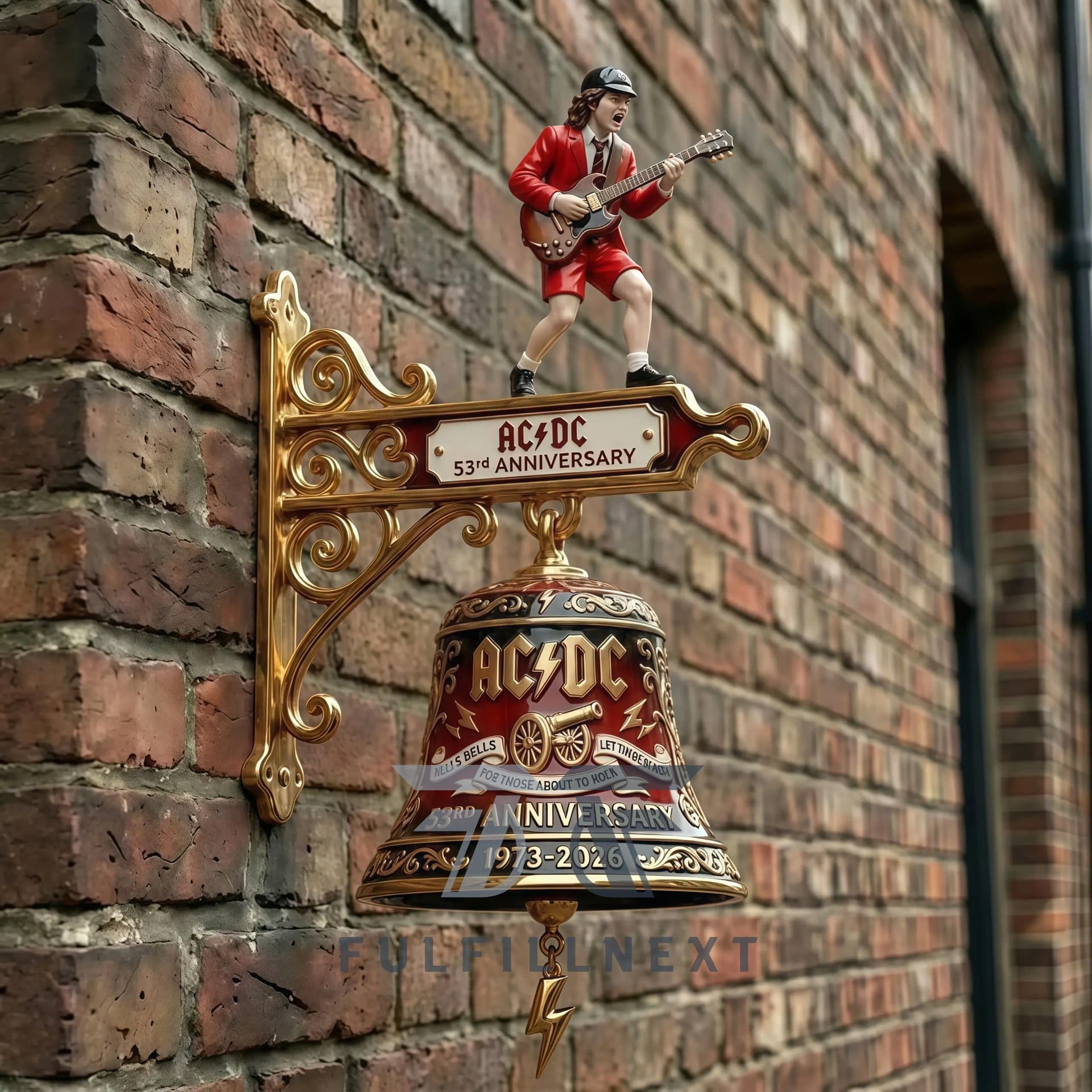 AC/DC 53rd Anniversary Decorative Wall Bell - Image 1