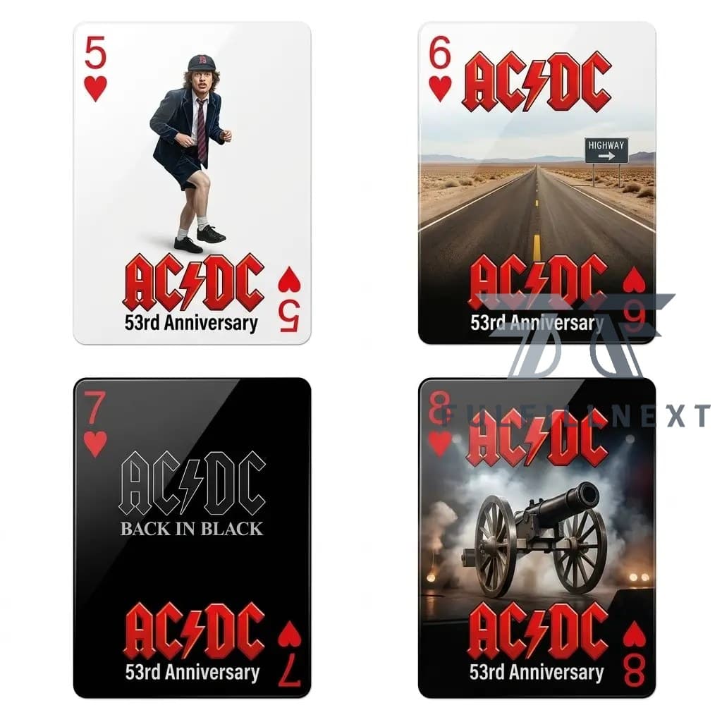 AC/DC 53rd Anniversary Playing Cards - Image 3