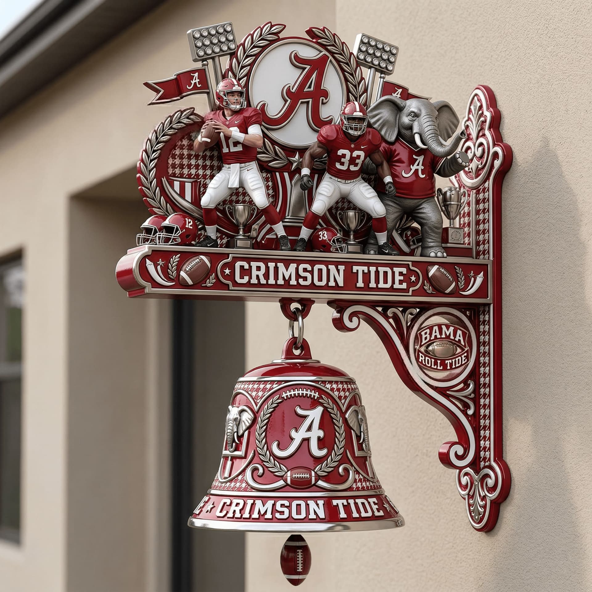 Alabama Crimson Tide Football Wall Bell - Image 1