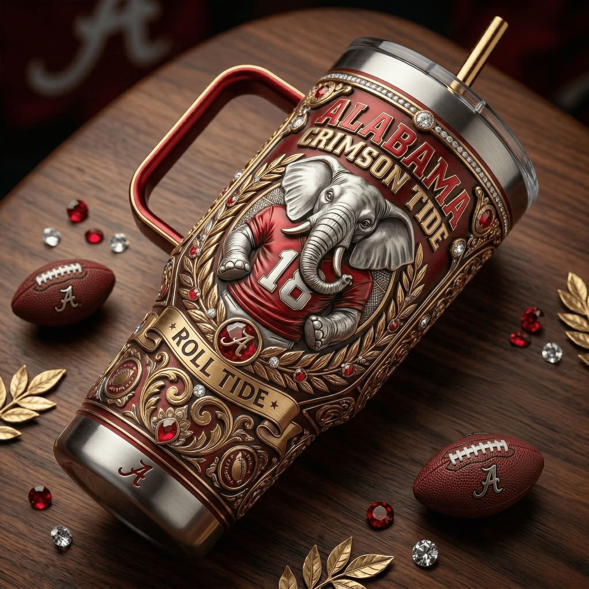Alabama Crimson Tide Roll Tide Tumbler - Image 1