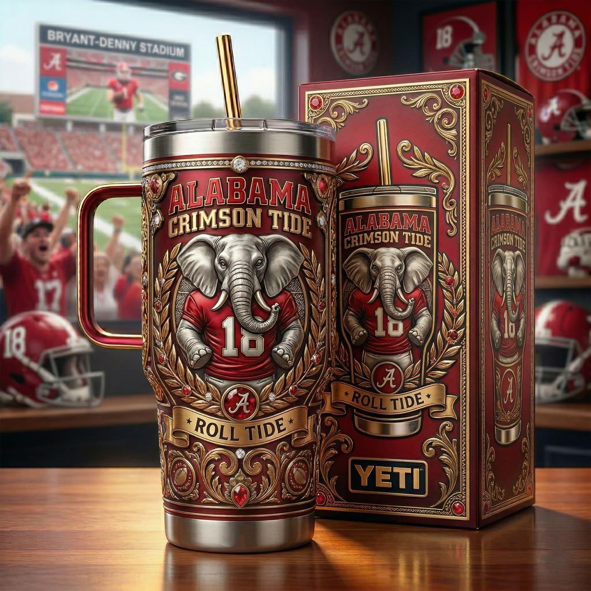 Alabama Crimson Tide Roll Tide Tumbler - Image 2