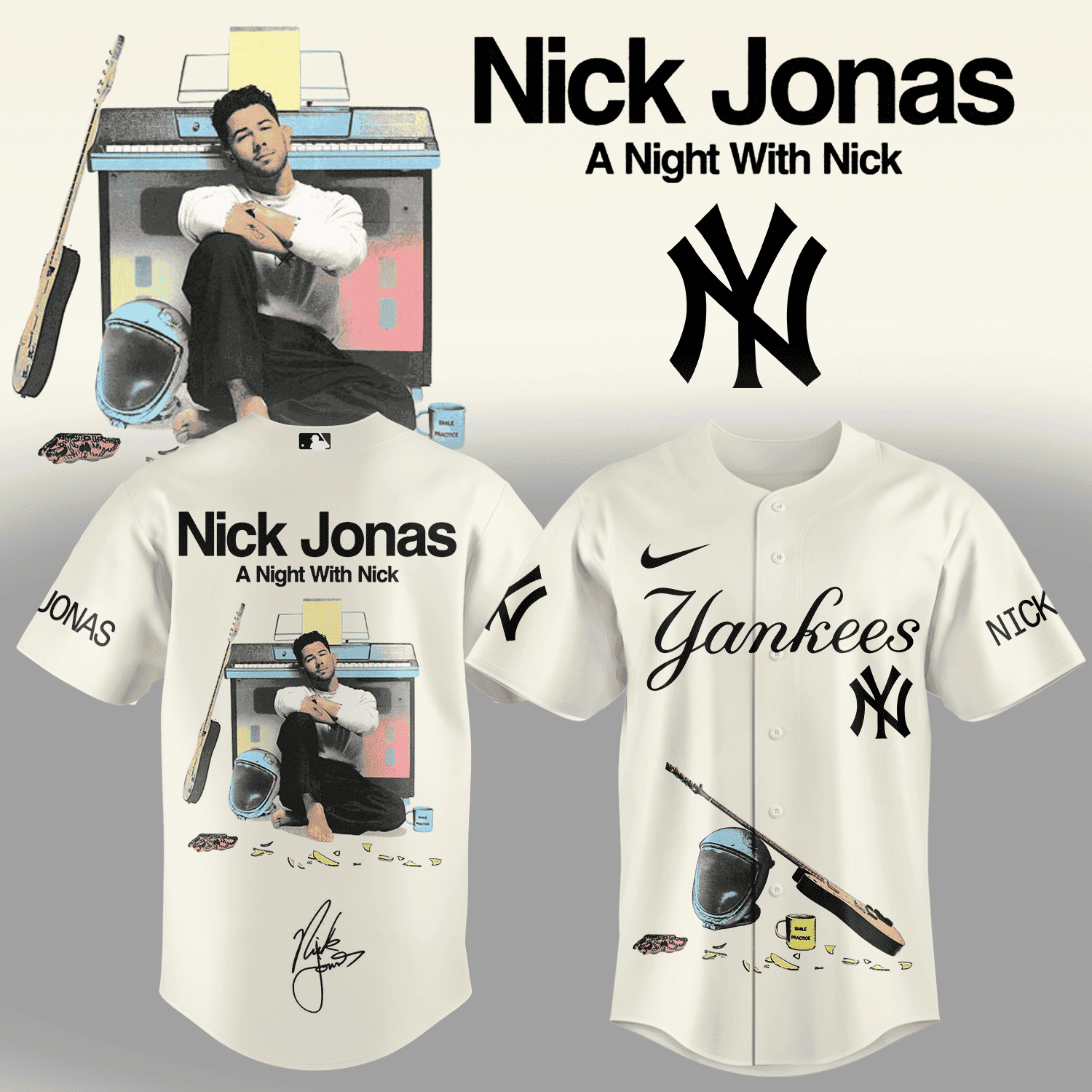 All Team MLB X Nick Jonas A Night With Nick Baseball Jersey - Image 3