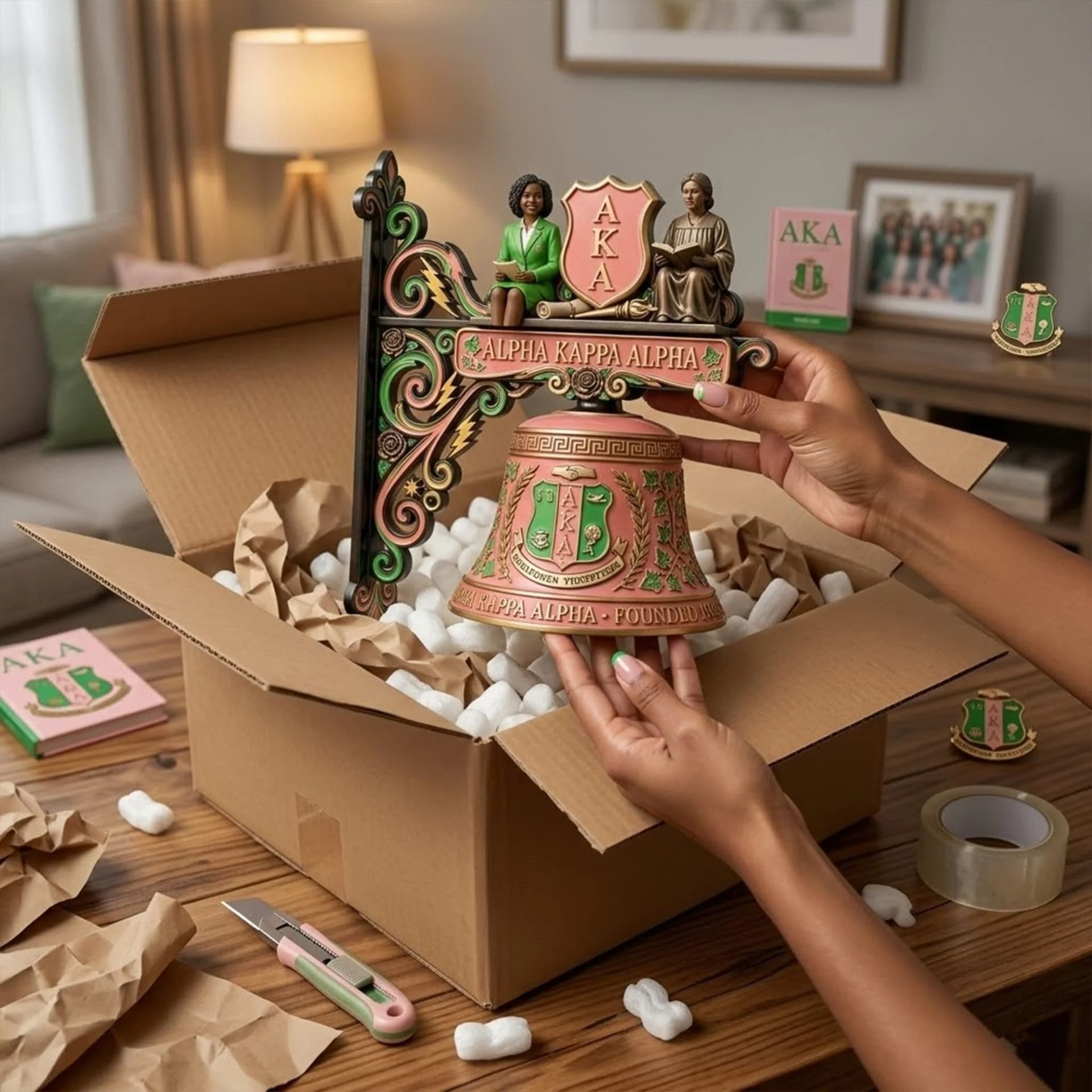 Alpha Kappa Alpha Founding 1908 Decorative Bell - Image 3