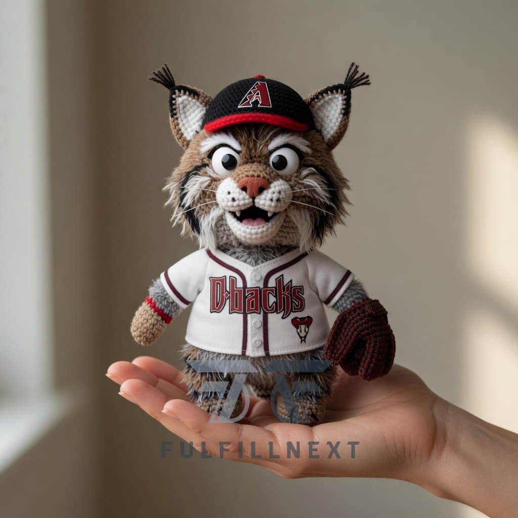 Arizona Diamondbacks Baxter Mascot Crochet Doll - Image 3