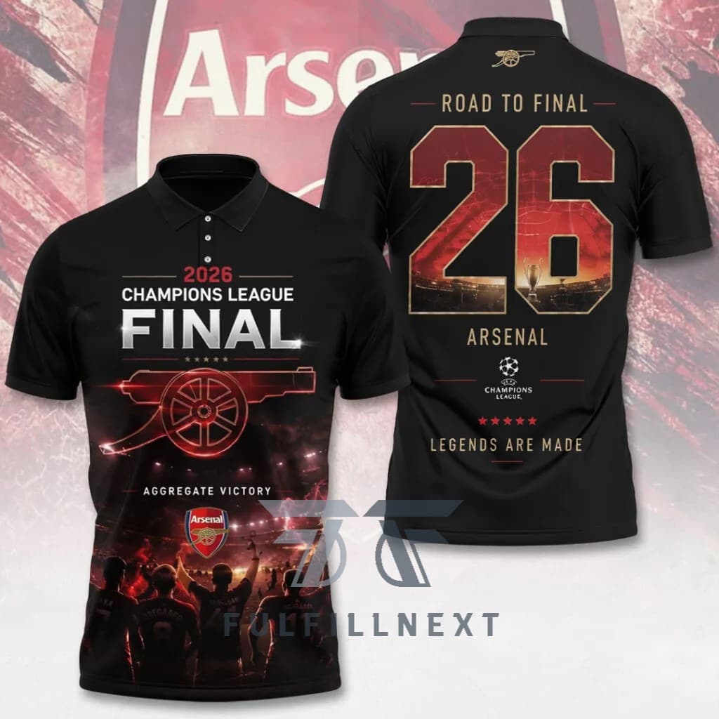 Arsenal Football Club 2026 Champions League Final T-Shirt - Image 2