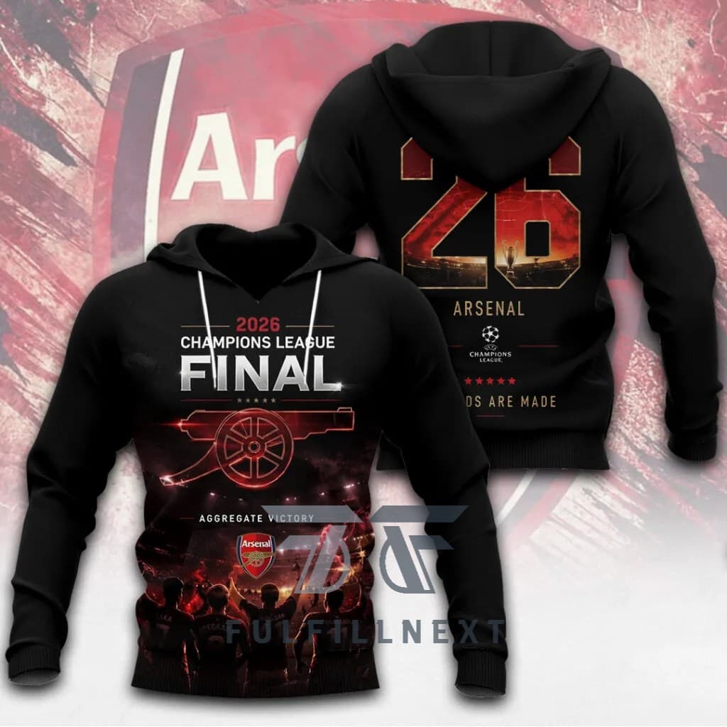 Arsenal Football Club 2026 Champions League Final T-Shirt - Image 3