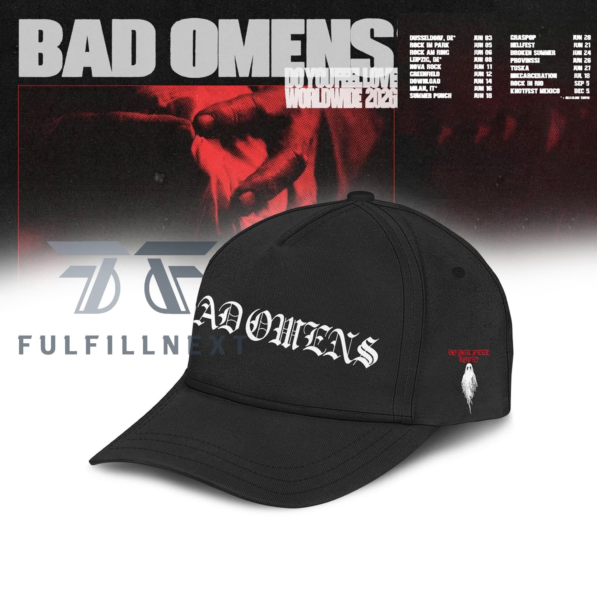 Bad Omens Do You Feel Love Worldwide 2026 Sweatshirt - Image 2