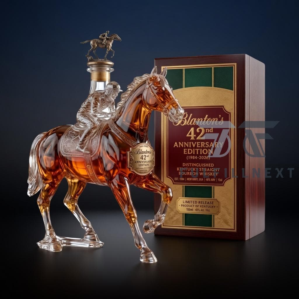 Blanton's 42nd Anniversary Horse Jockey Whiskey Bottle - Image 1