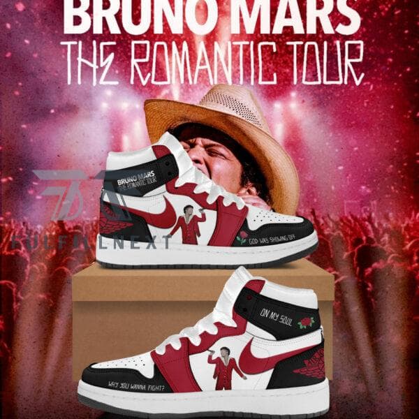 Bruno Mars The Romantic Tour 2026 AJ1 Sneakers - Image 1