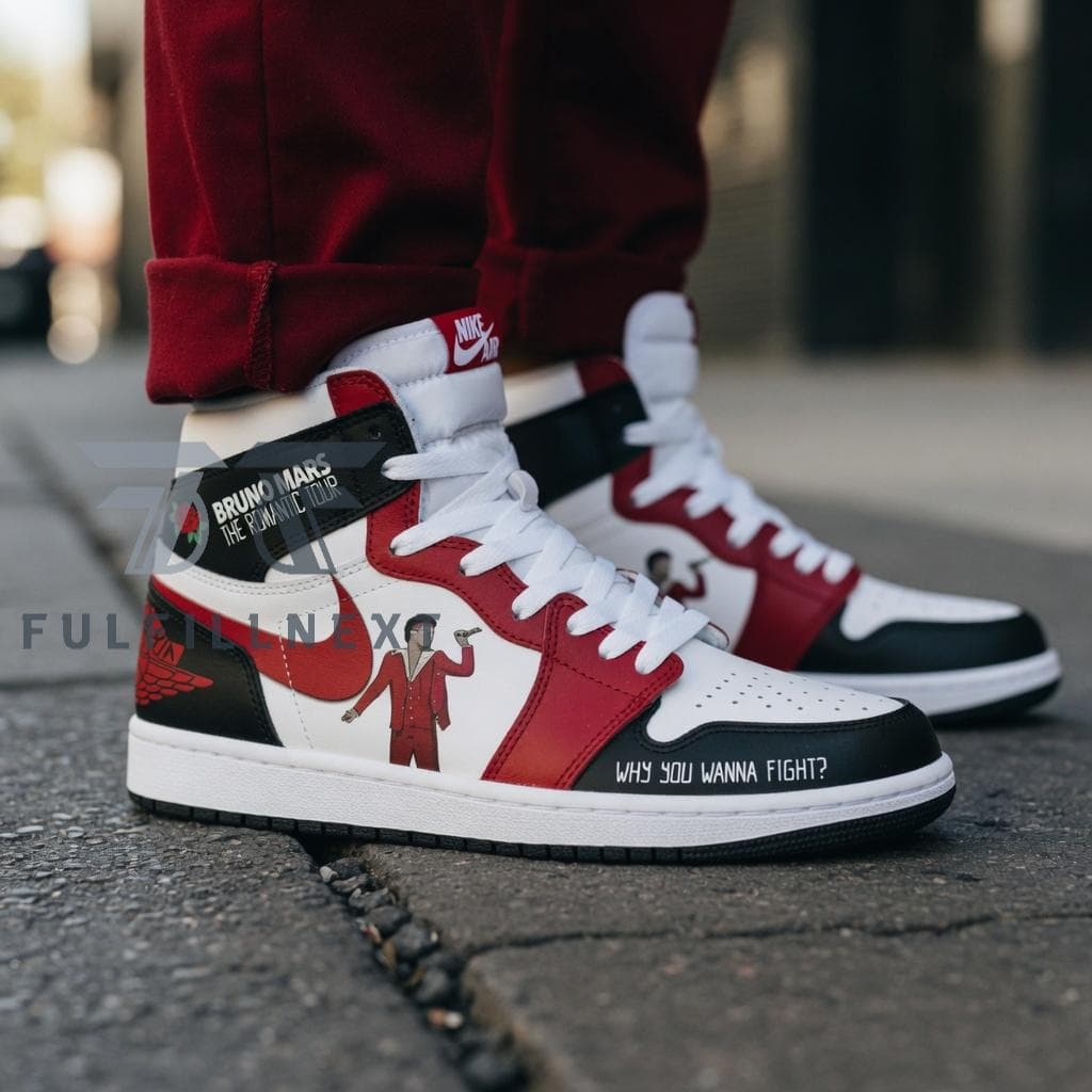 Bruno Mars The Romantic Tour 2026 AJ1 Sneakers - Image 3