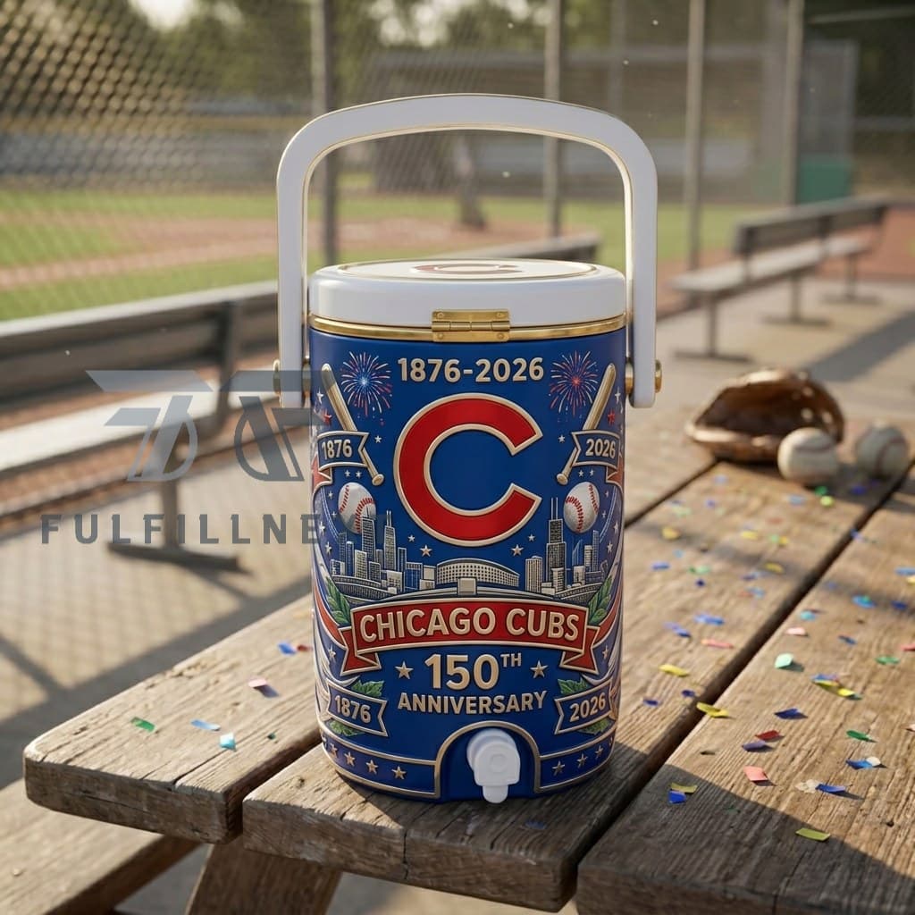 Chicago Cubs 150th Anniversary 1876-2026 Dugout Cooler Cup - Image 2