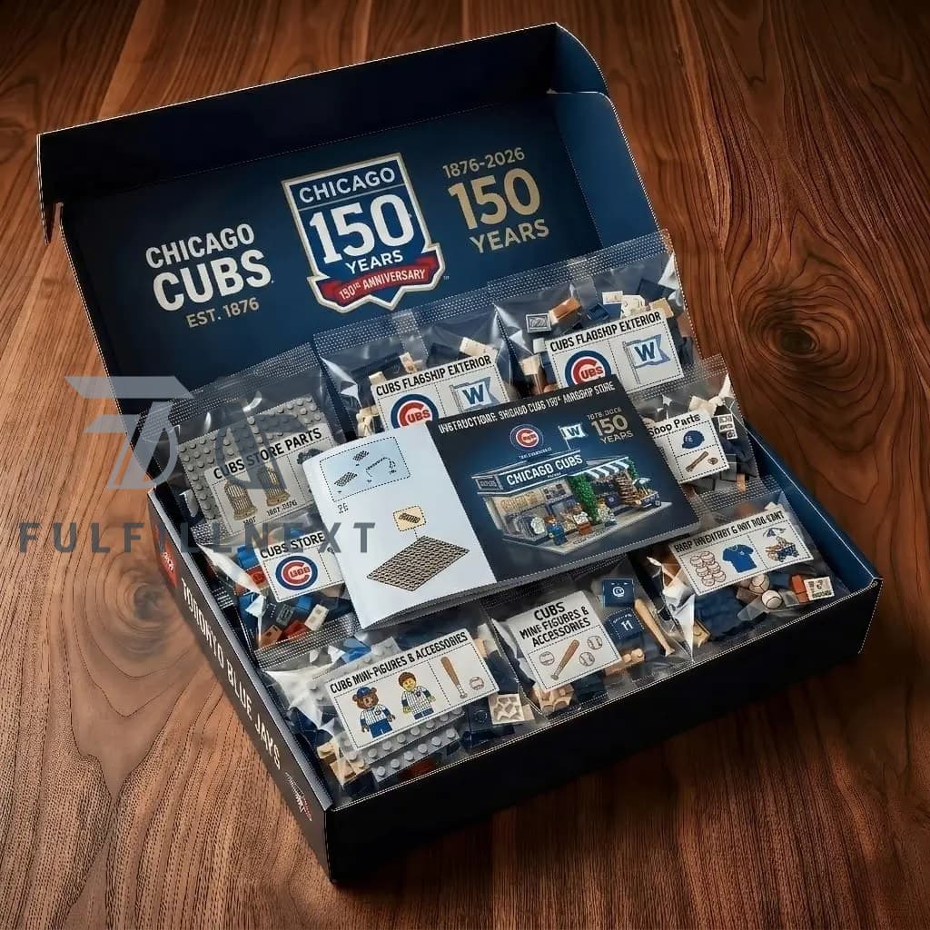 Chicago Cubs 150th Anniversary 1876-2026 Flagship Store Building Bricks Set - Image 2