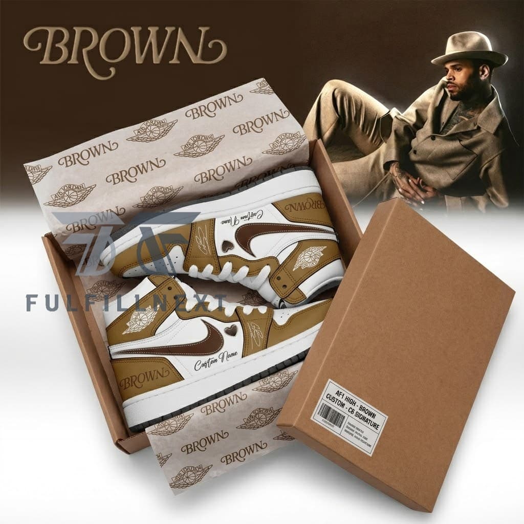 Chris Brown's Brown Album AJ1 Shoes - Image 2