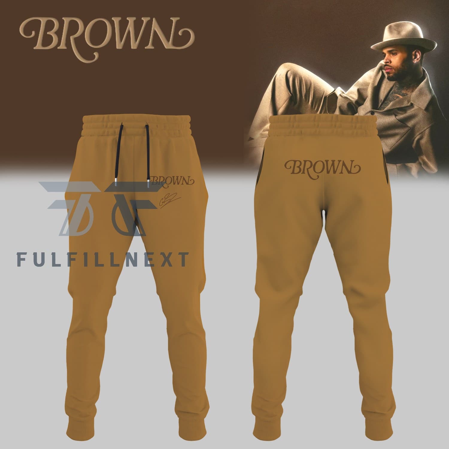 Chris Brown's Brown Album Hoodie - Image 3