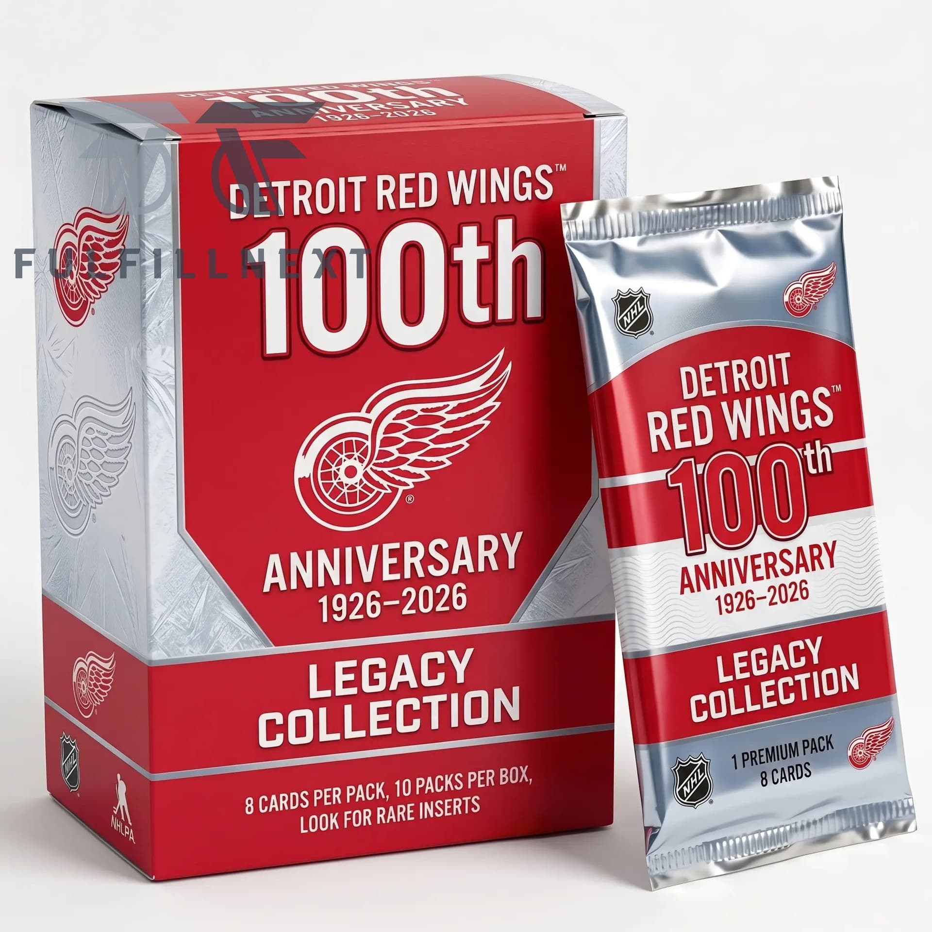 Detroit Red Wings 100th Anniversary 1926-2026 Trading Cards - Image 1