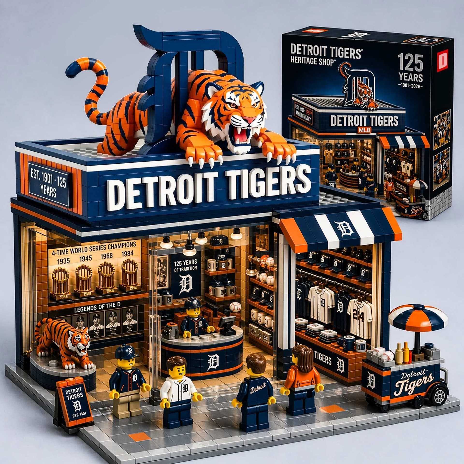 Detroit Tigers 125th Anniversary Building Set - Image 1