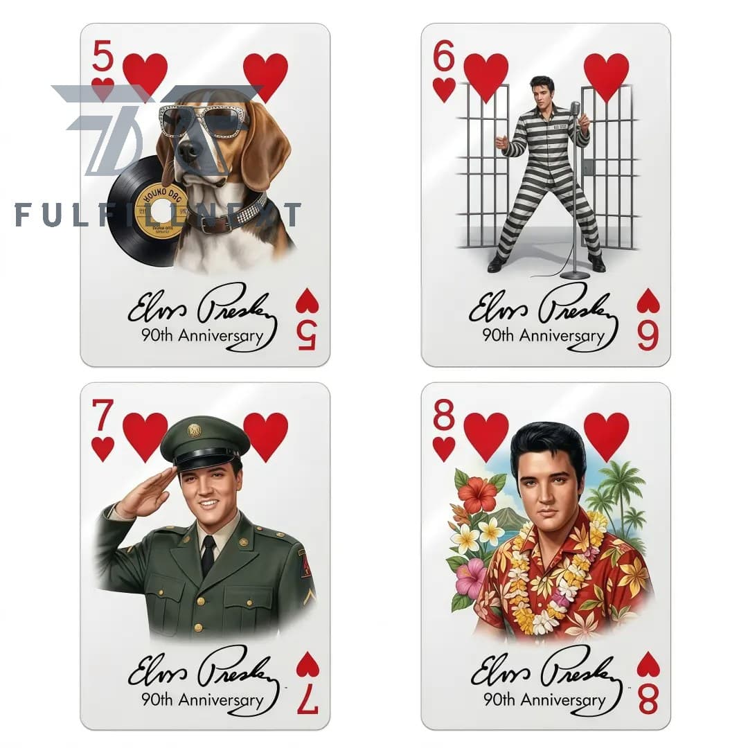 Elvis Presley 90th Anniversary Commemorative Edition King of Rock 'N' Roll Playing Cards - Image 3