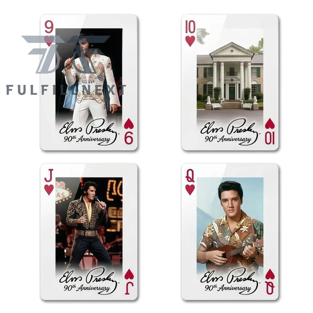 Elvis Presley 90th Anniversary Commemorative Edition King of Rock 'N' Roll Playing Cards - Image 4