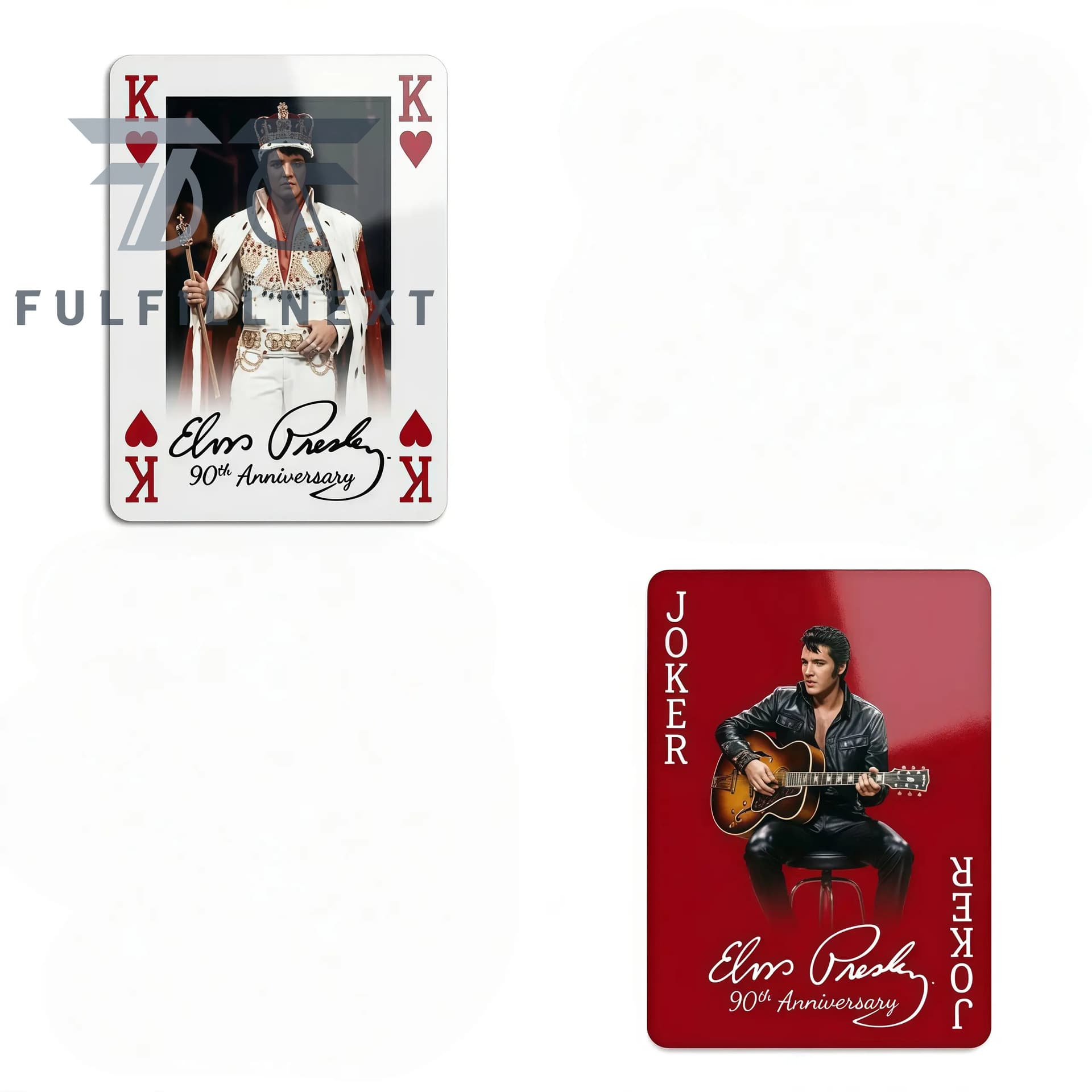 Elvis Presley 90th Anniversary Commemorative Edition King of Rock 'N' Roll Playing Cards - Image 5