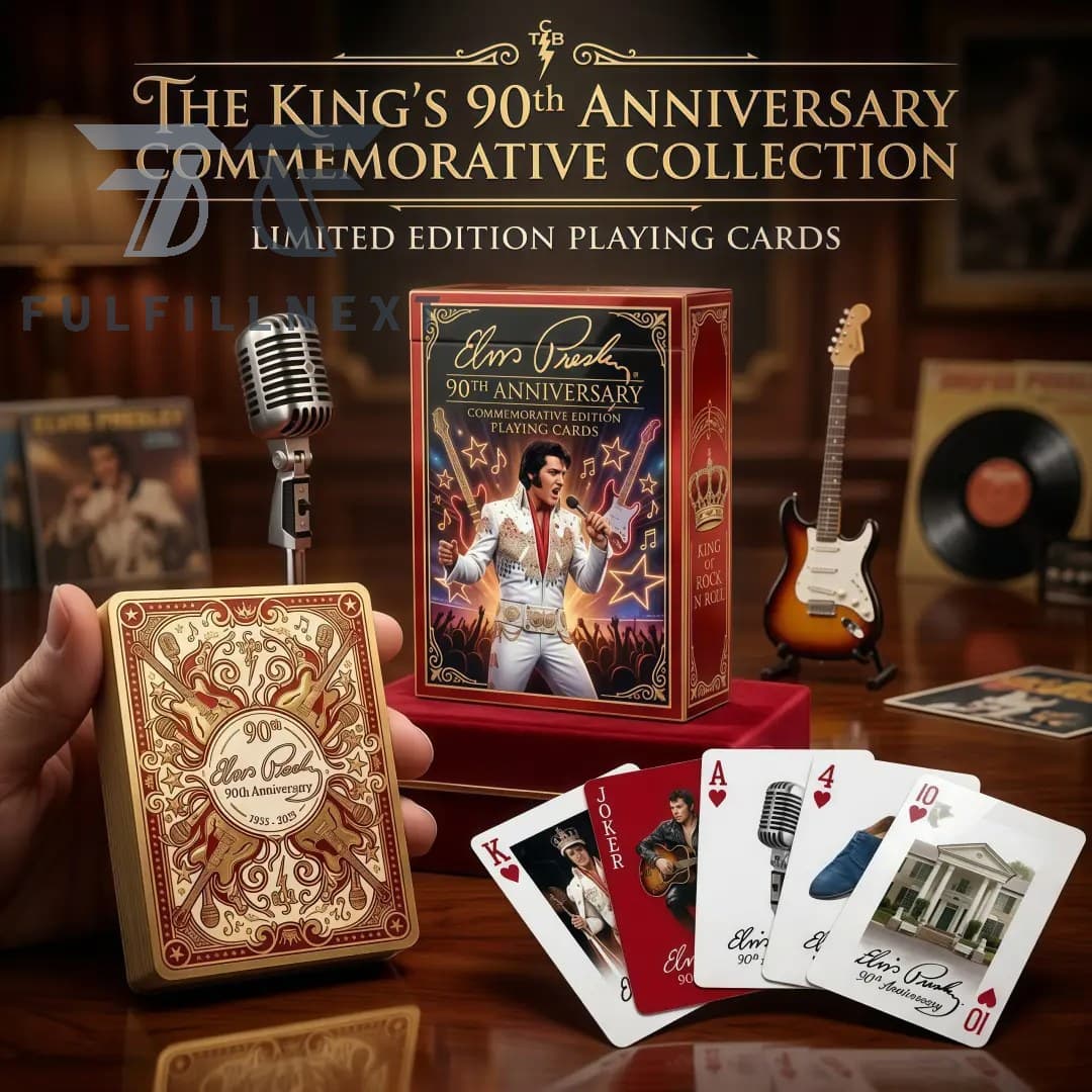 Elvis Presley 90th Anniversary Commemorative Edition King of Rock 'N' Roll Playing Cards - Image 7