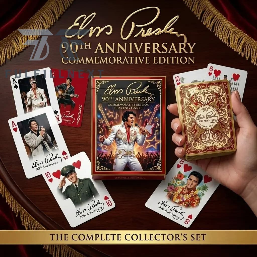 Elvis Presley 90th Anniversary Commemorative Edition King of Rock 'N' Roll Playing Cards - Image 8