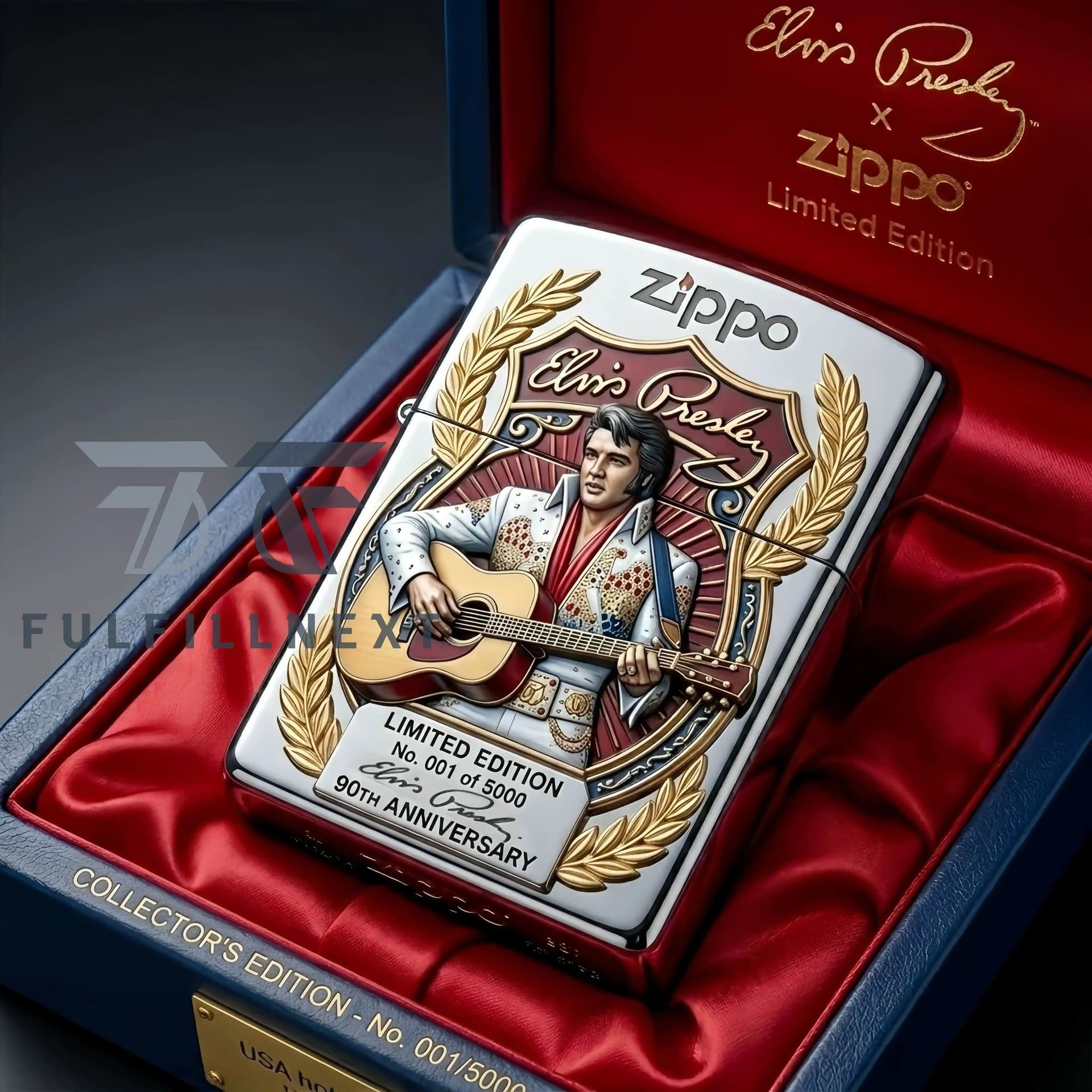 Elvis Presley 90th Anniversary Zippo Lighter - Image 1