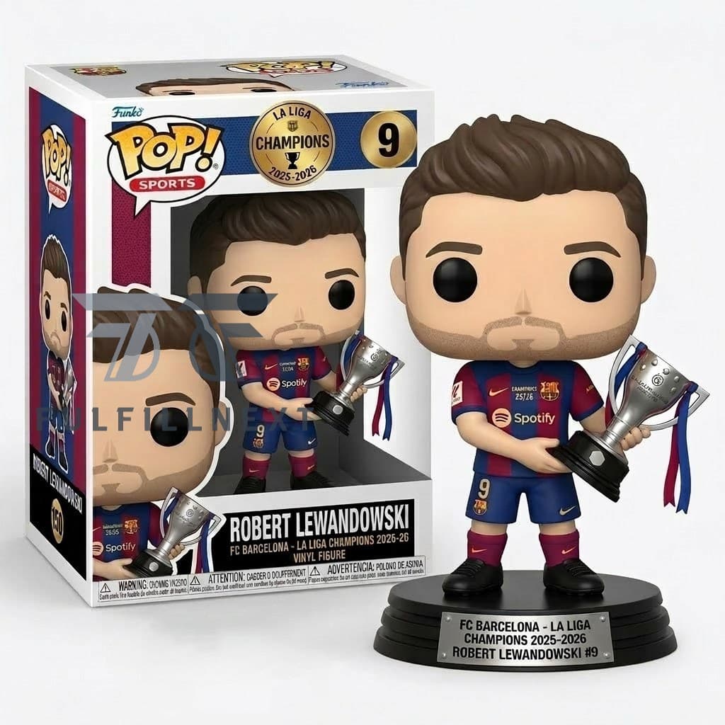 FC Barcelona Robert Lewandowski La Liga Champions 2025-2026 Vinyl Figure - Image 1