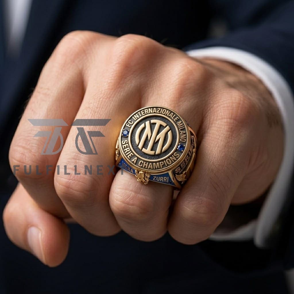 FC Internazionale Milano Serie A 2025-2026 Season Scudetto Champions Championship Ring - Image 2