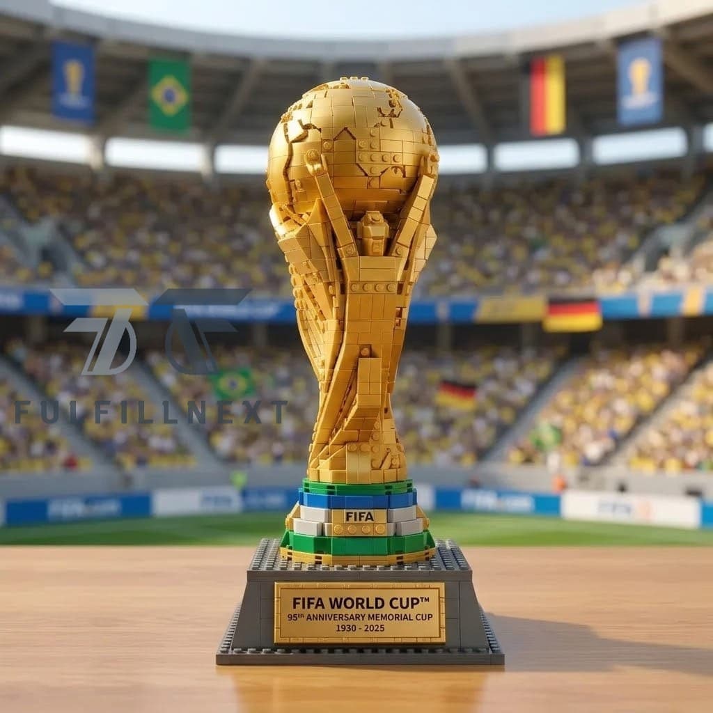 FIFA World Cup 95th Anniversary Memorial Cup 1930-2025 Trophy Building Bricks Set - Image 1