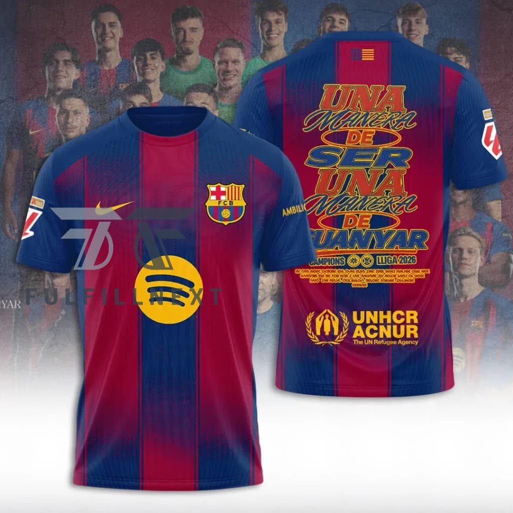 Futbol Club Barcelona LIGA 2026 Champions T-Shirt - Image 1