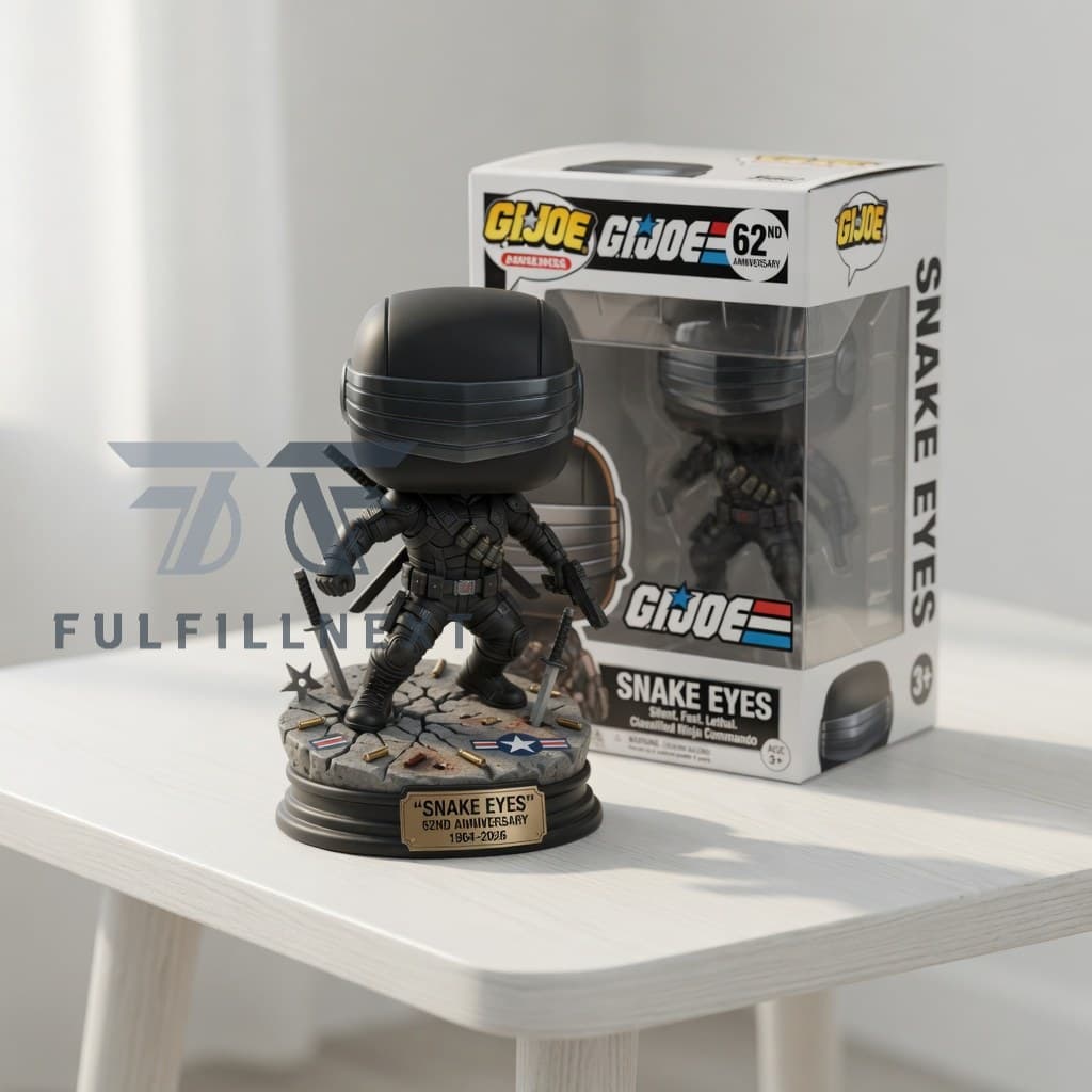 GI JOE Snake Eyes 62nd Anniversary Vinyl Figure - Image 1