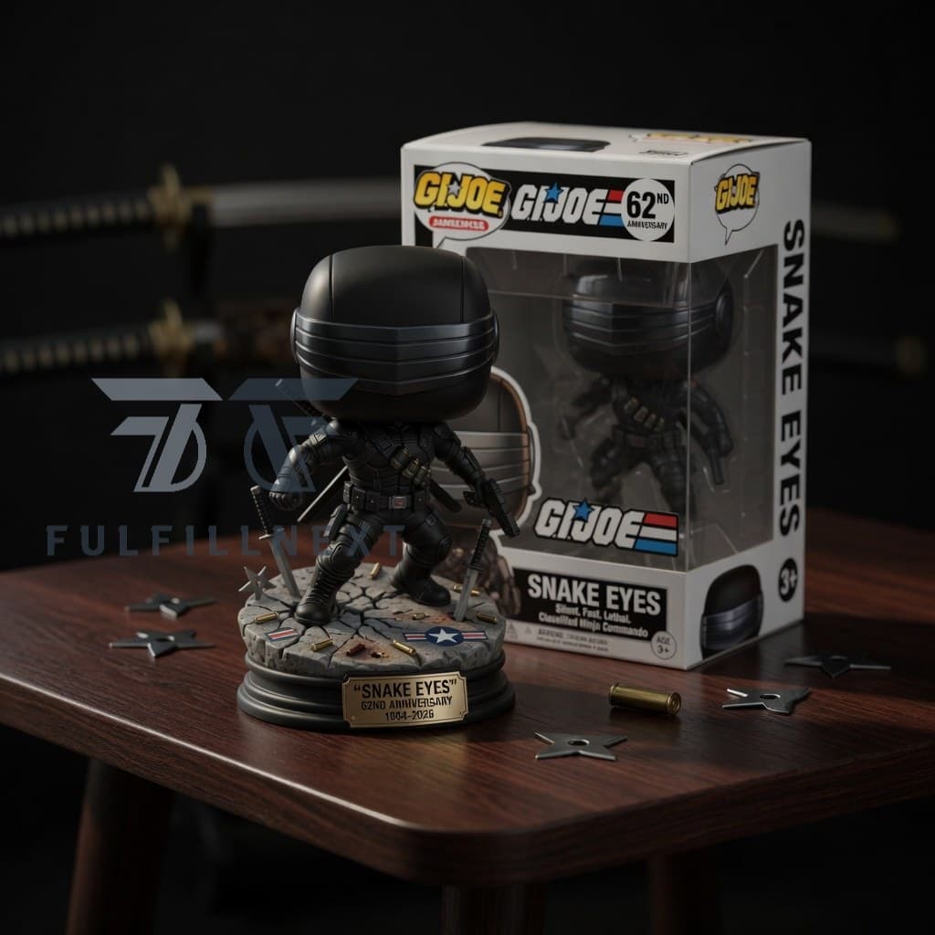 GI JOE Snake Eyes 62nd Anniversary Vinyl Figure - Image 2
