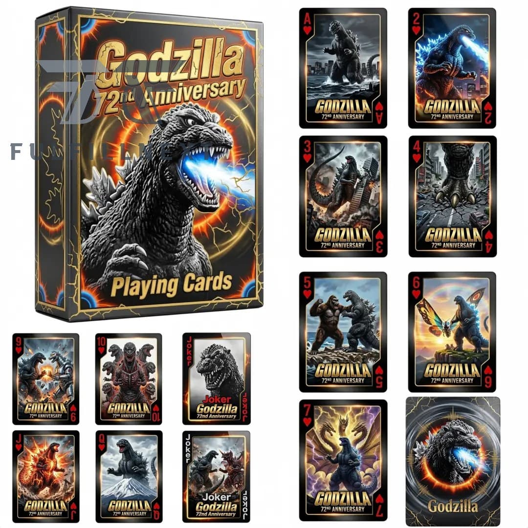 Godzilla 72nd Anniversary Playing Cards - Image 1
