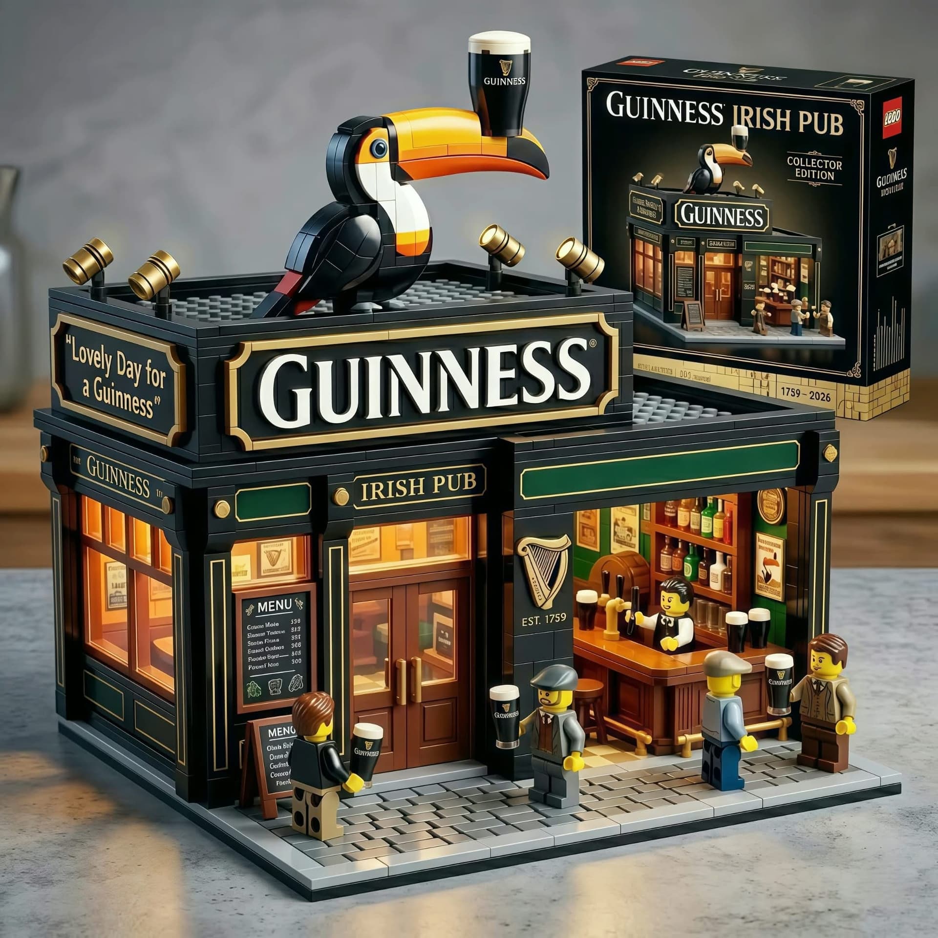 Guinness Irish Pub Collector Edition Building Block Set - Image 1