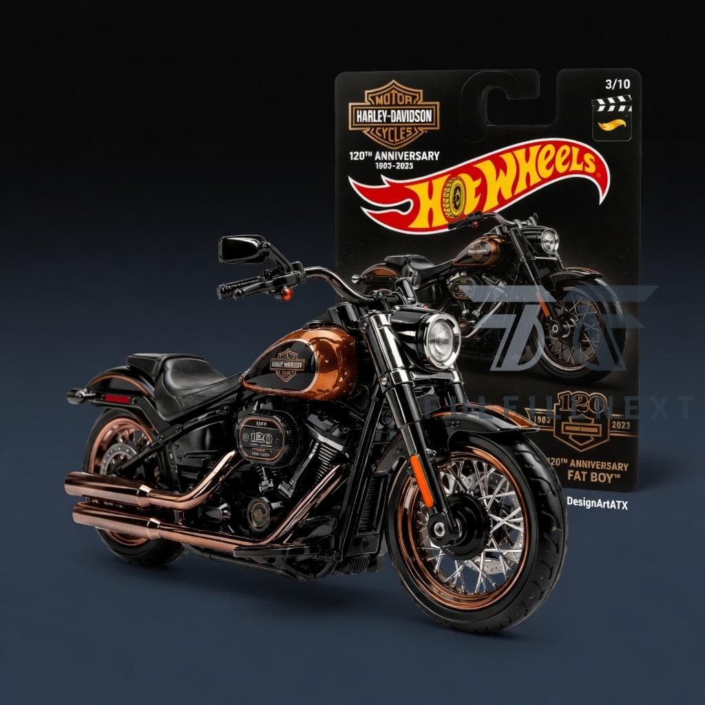 Harley-Davidson 120th Anniversary Fat Boy Hot Wheels - Image 1