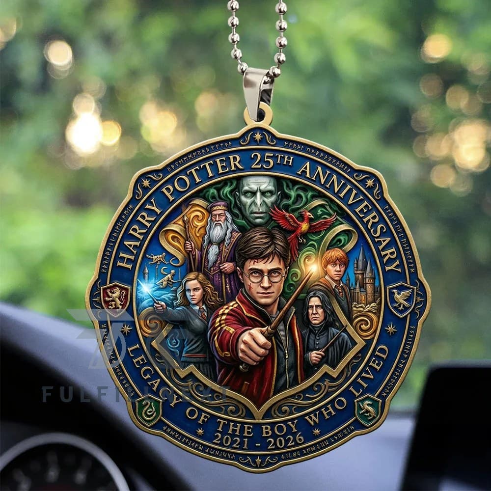 Harry Potter 25th Anniversary Car Ornament - Image 1