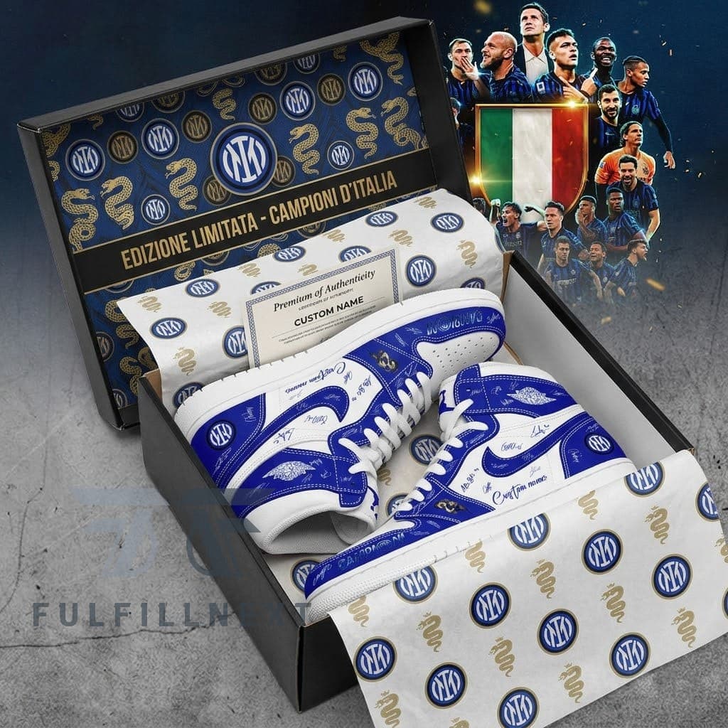 Inter Campioni D'italia 2025 2026 AJ1 Shoes - Image 2