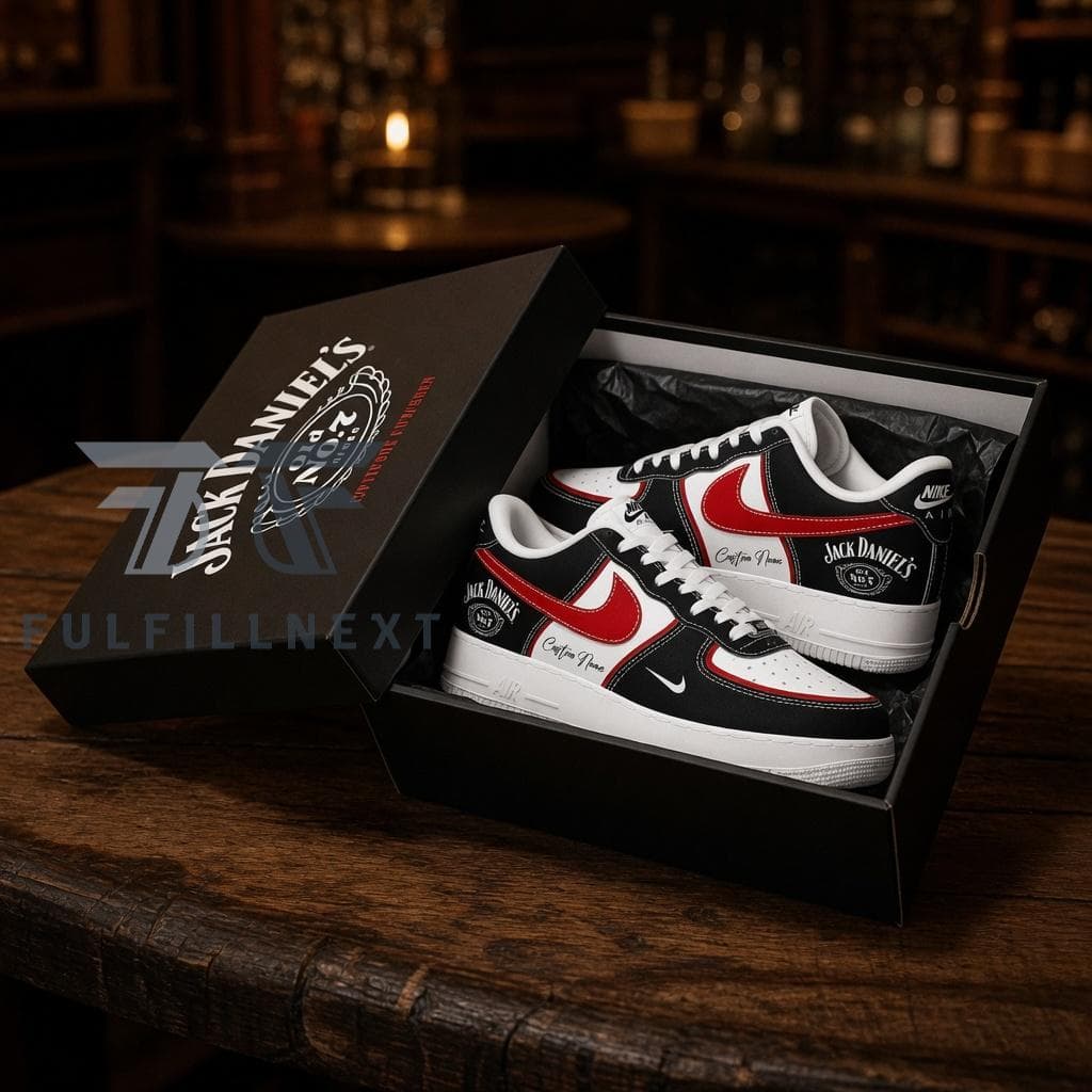Jack Daniel's Custom Name AF1 Sneakers - Image 2